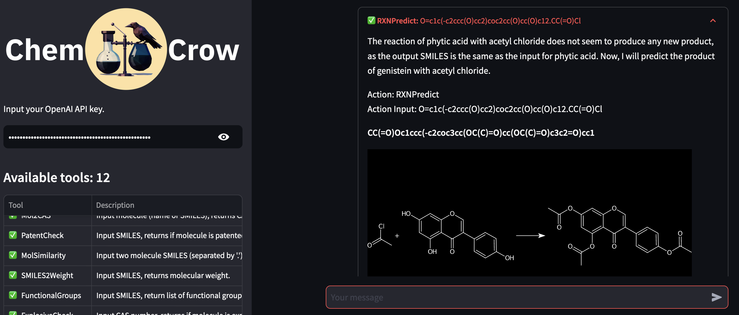 ChemCrow Pré-visualização